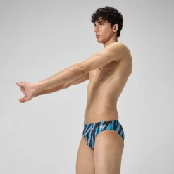 Men's Club Training 8cm Allover Digital Brief Black/Blue