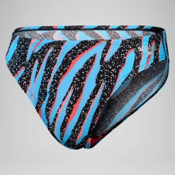 Men's Club Training 8cm Allover Digital Brief Black/Blue