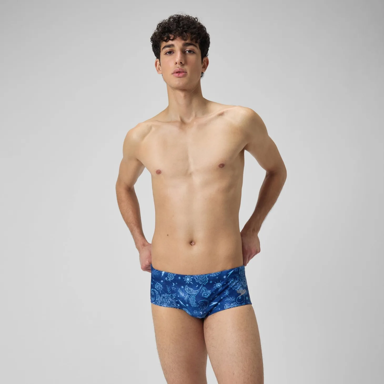 Men's Club Training 13.5cm Allover Brief Blue
