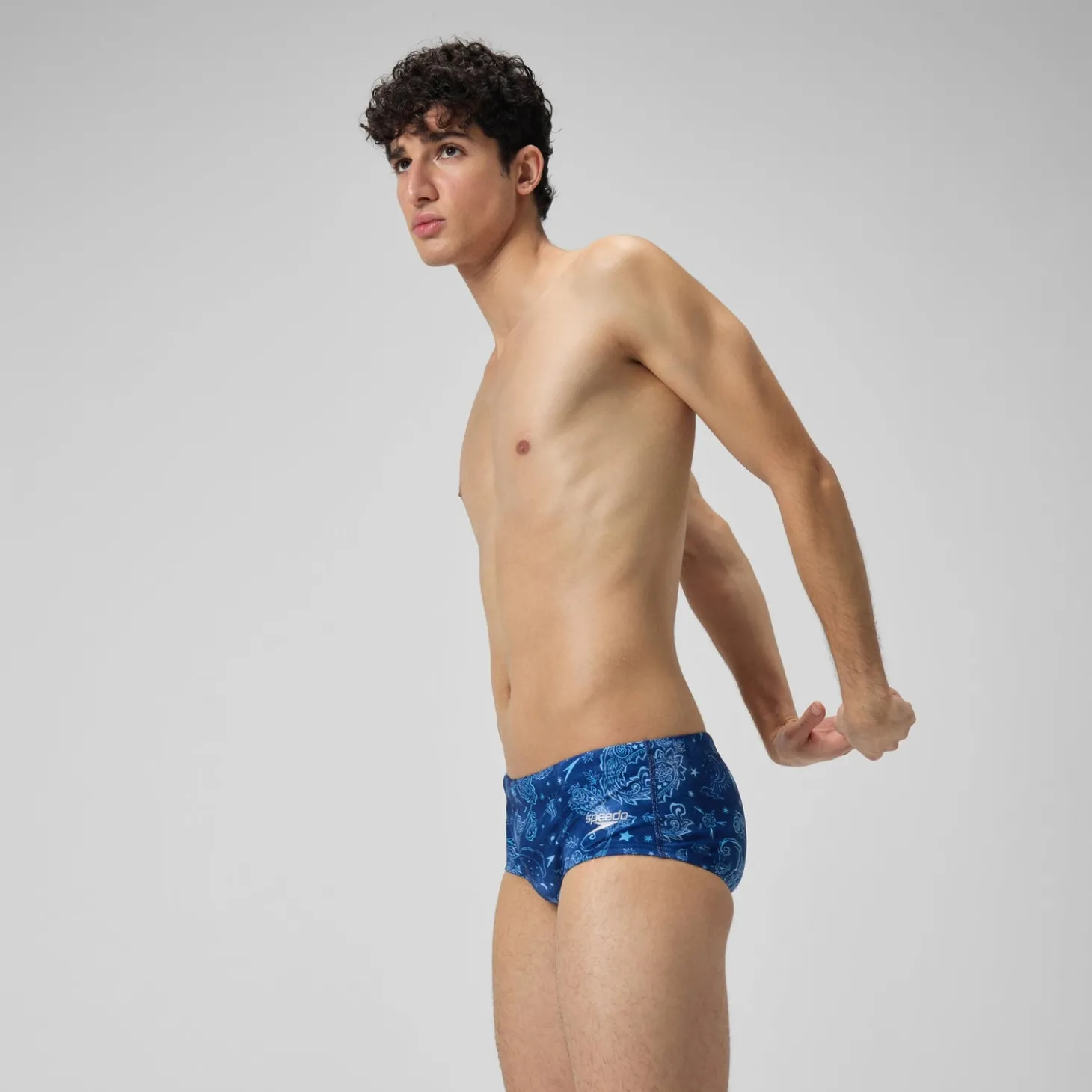 Men's Club Training 13.5cm Allover Brief Blue