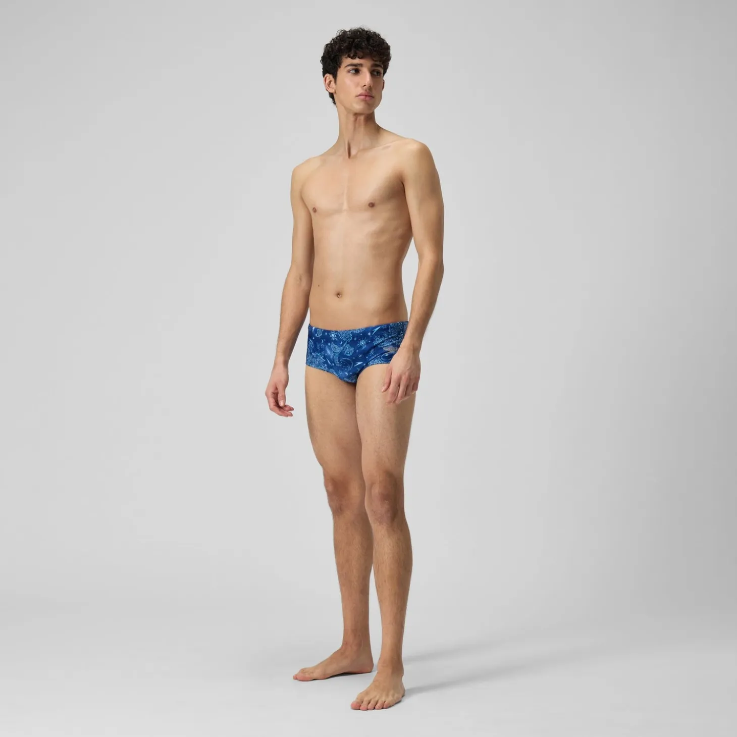 Men's Club Training 13.5cm Allover Brief Blue