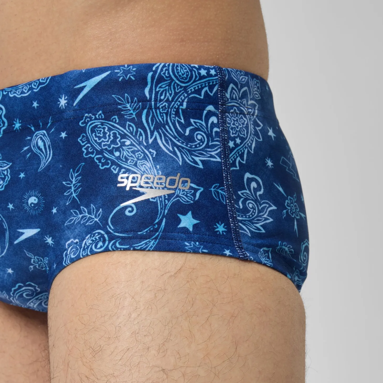 Men's Club Training 13.5cm Allover Brief Blue