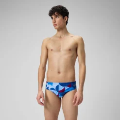 Men's Club Training 8cm Allover Digital Brief Blue/Purple