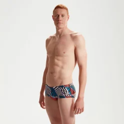 Men's Club Training 13.5cm Allover Brief Blue/White/Red