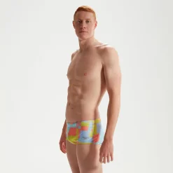 Men's Club Training 17cm Allover Digital Brief Coral/Green/Blue