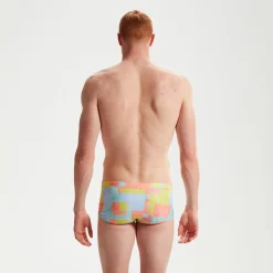 Men's Club Training 17cm Allover Digital Brief Coral/Green/Blue