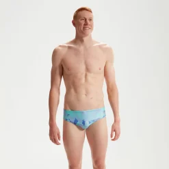 Men's Club Training 8cm Allover Digital Brief Blue/Orange