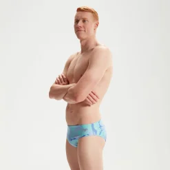 Men's Club Training 8cm Allover Digital Brief Blue/Orange