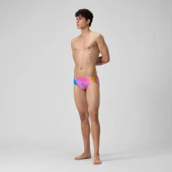 Men's Club Training 8cm Allover Digital Brief Pink/Yellow