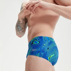 Men's Club Training 17cm Allover Digital Brief Navy/Blue