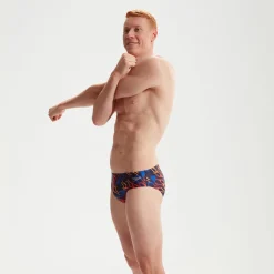 Men's Club Training 8cm Allover Digital Brief Blue/Orange