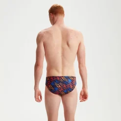 Men's Club Training 8cm Allover Digital Brief Blue/Orange