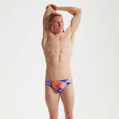 Men's Club Training 5cm Allover Digital Brief Blue/Purple/Red