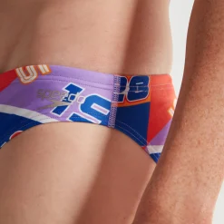 Men's Club Training 5cm Allover Digital Brief Blue/Purple/Red