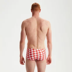 Mens 17cm Club Training Allover Digital Brief Pink/White
