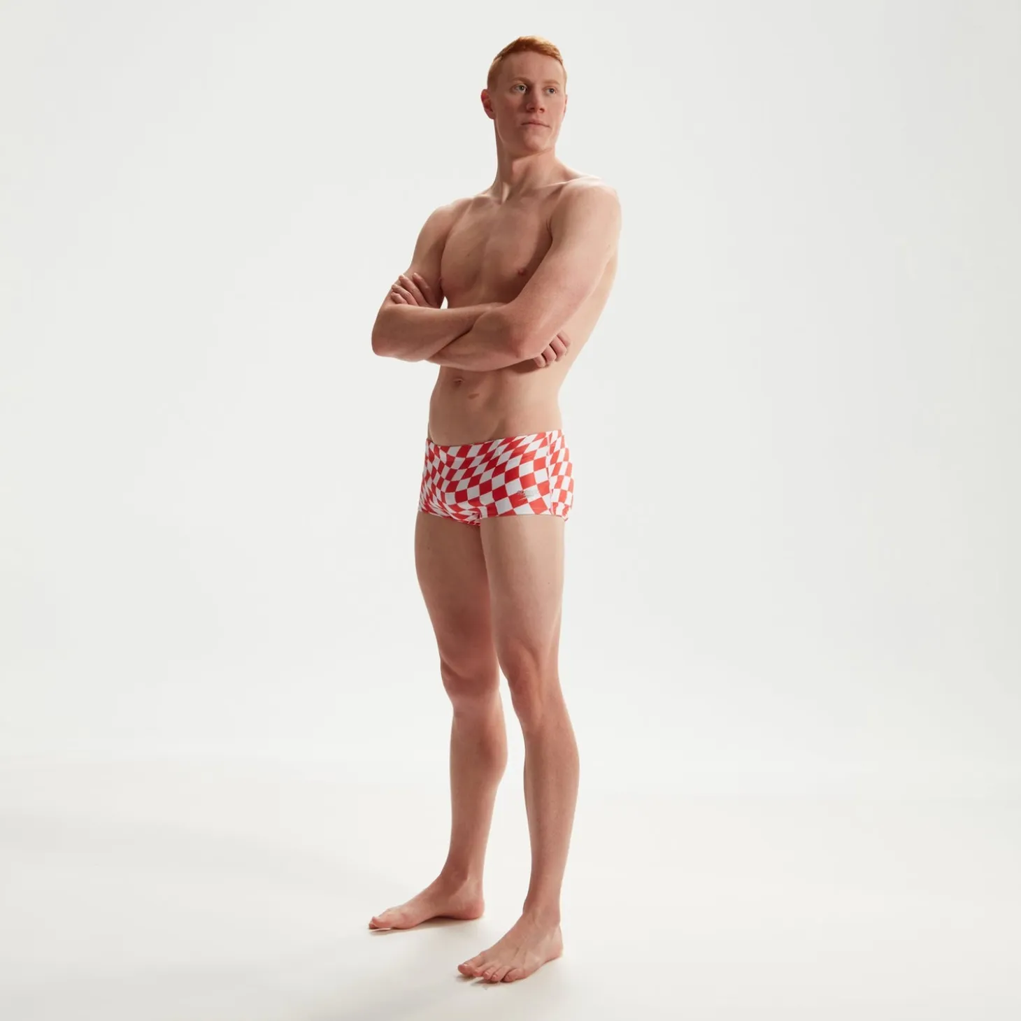 Mens 17cm Club Training Allover Digital Brief Pink/White