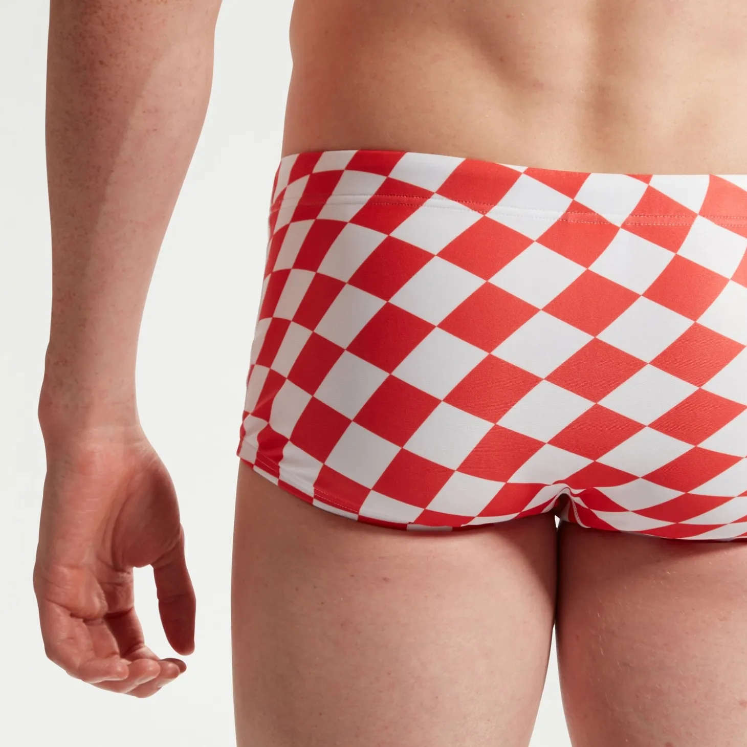 Mens 17cm Club Training Allover Digital Brief Pink/White