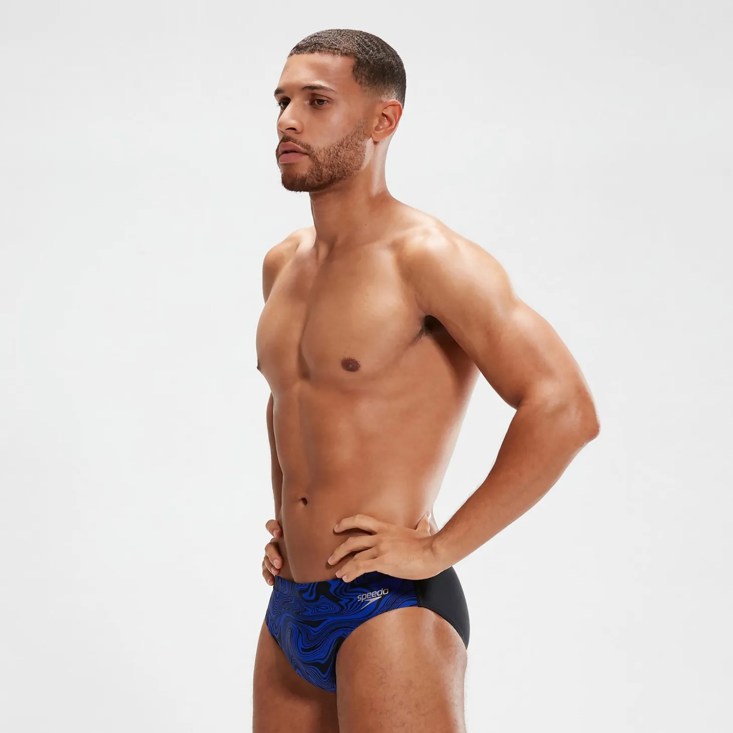 Men's 7cm Club Training Brief Black/Blue