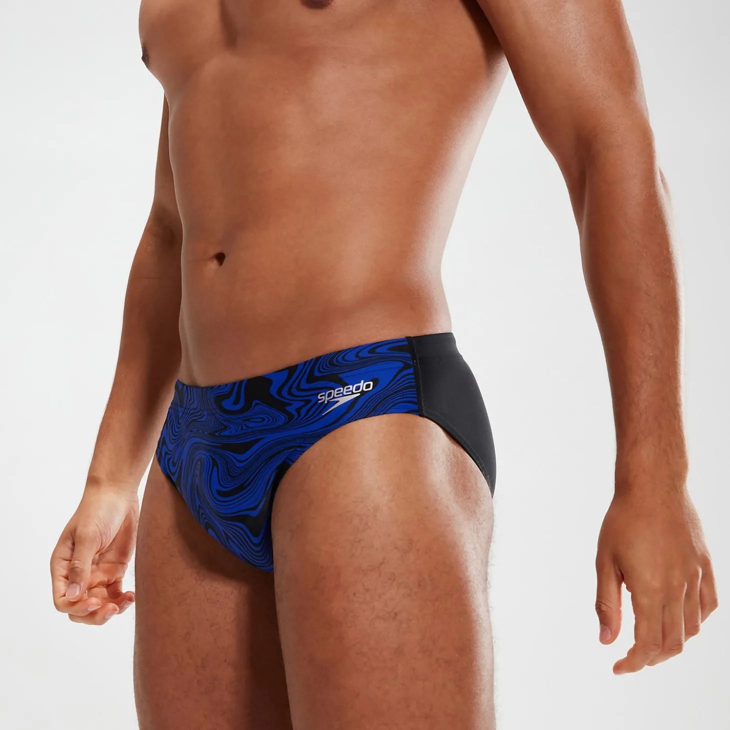Men's 7cm Club Training Brief Black/Blue