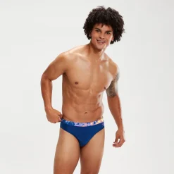 Men's 7cm Logo Brief Blue/Lilac
