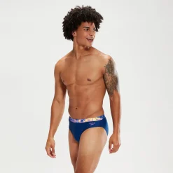 Men's 7cm Logo Brief Blue/Lilac