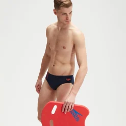 Men's 7cm Tech Panel Brief Blue/Orange