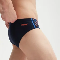 Men's 7cm Tech Panel Brief Blue/Orange