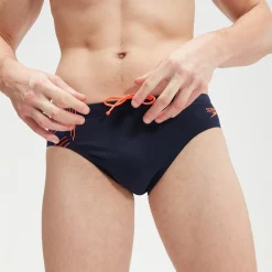 Men's 7cm Tech Panel Brief Blue/Orange