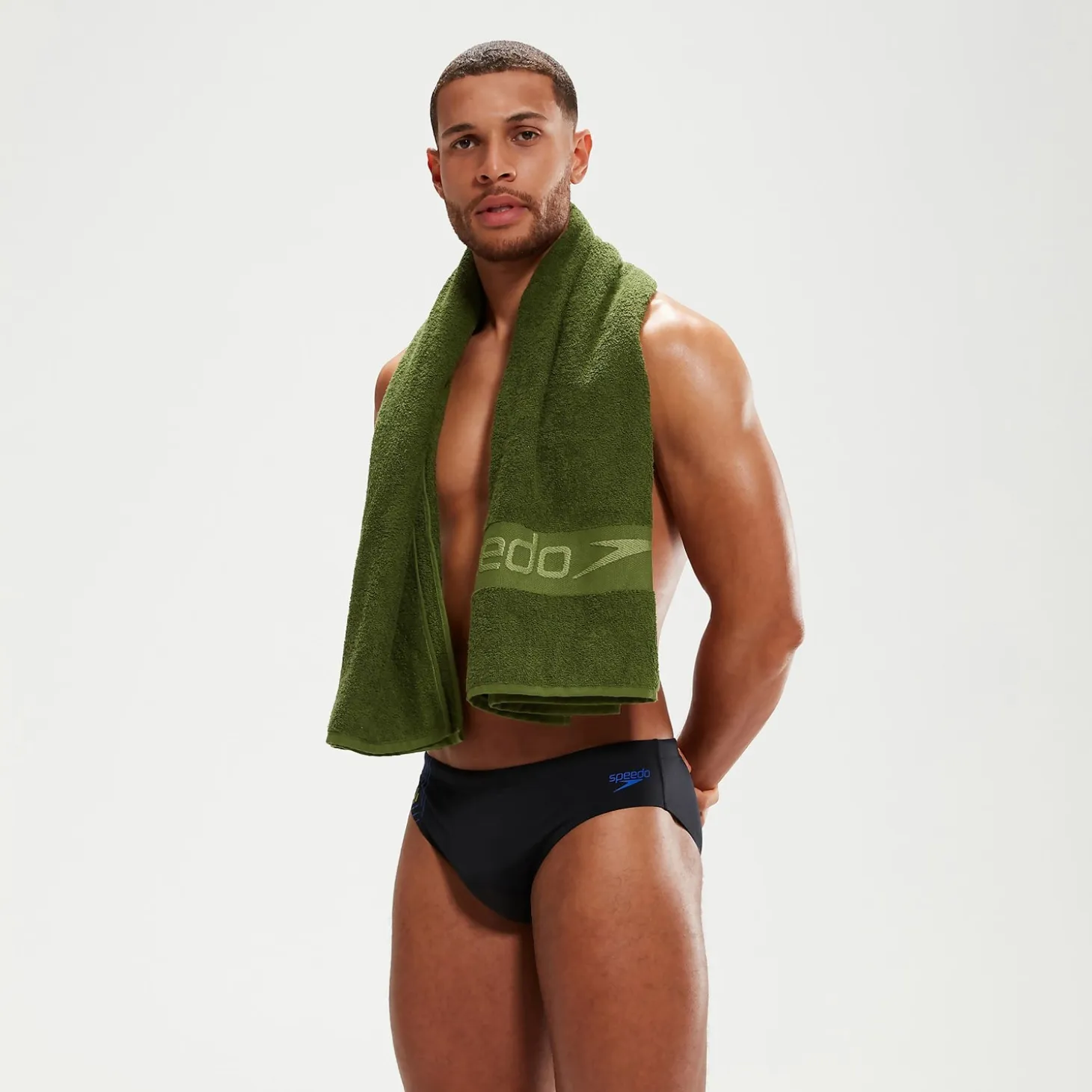 Men's 7cm Tech Panel Brief Black/Blue