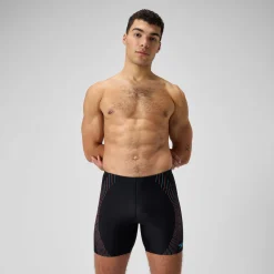 Men's Duo Logo Print Jammer Black/Blue