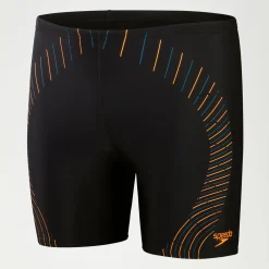 Men's Duo Logo Print Mid Jammer Black/Orange