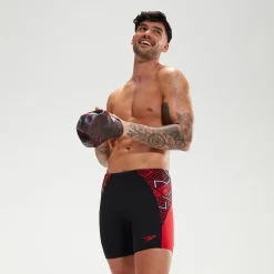 Men's Endurance+ Splice Mid Jammer Black/Red