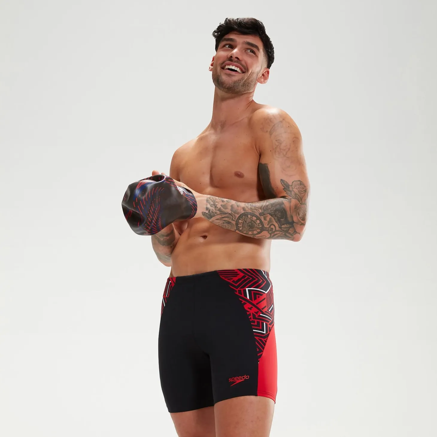 Men's Endurance+ Splice Mid Jammer Black/Red
