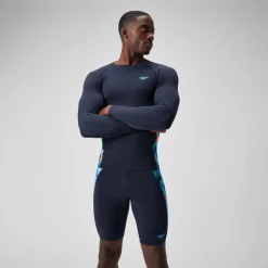 Men's Endurance+ Splice Rash Top Navy/Blue