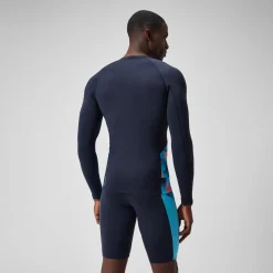 Men's Endurance+ Splice Rash Top Navy/Blue