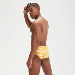 Men's Escape 5cm Brief White/Yellow