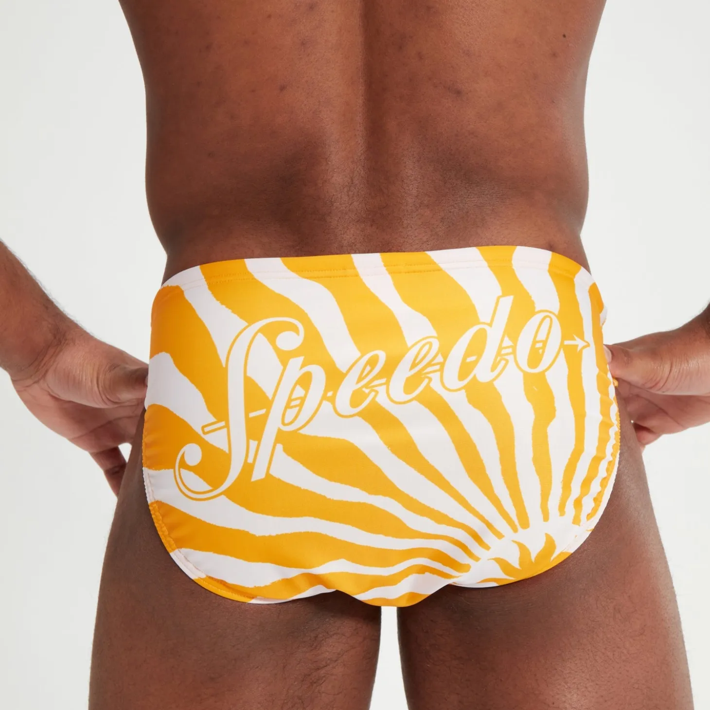 Men's Escape 5cm Brief White/Yellow