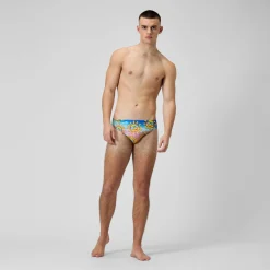 Men's Escape 5cm Brief Yellow/Blue