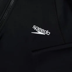 Men's Essential Long Sleeve Zip Top Black