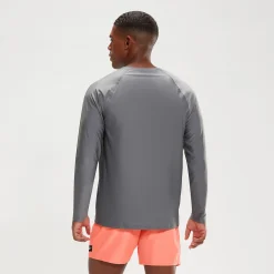 Men's Essential Long Sleeve Swim Top Grey