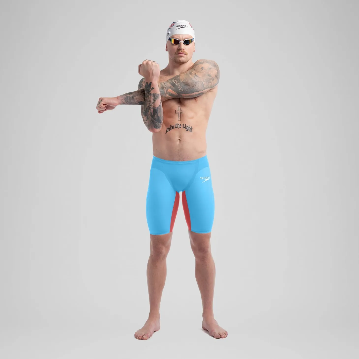 Men's Fastskin LZR Pure Valor 2.0 High Waist Jammer Blue/Red
