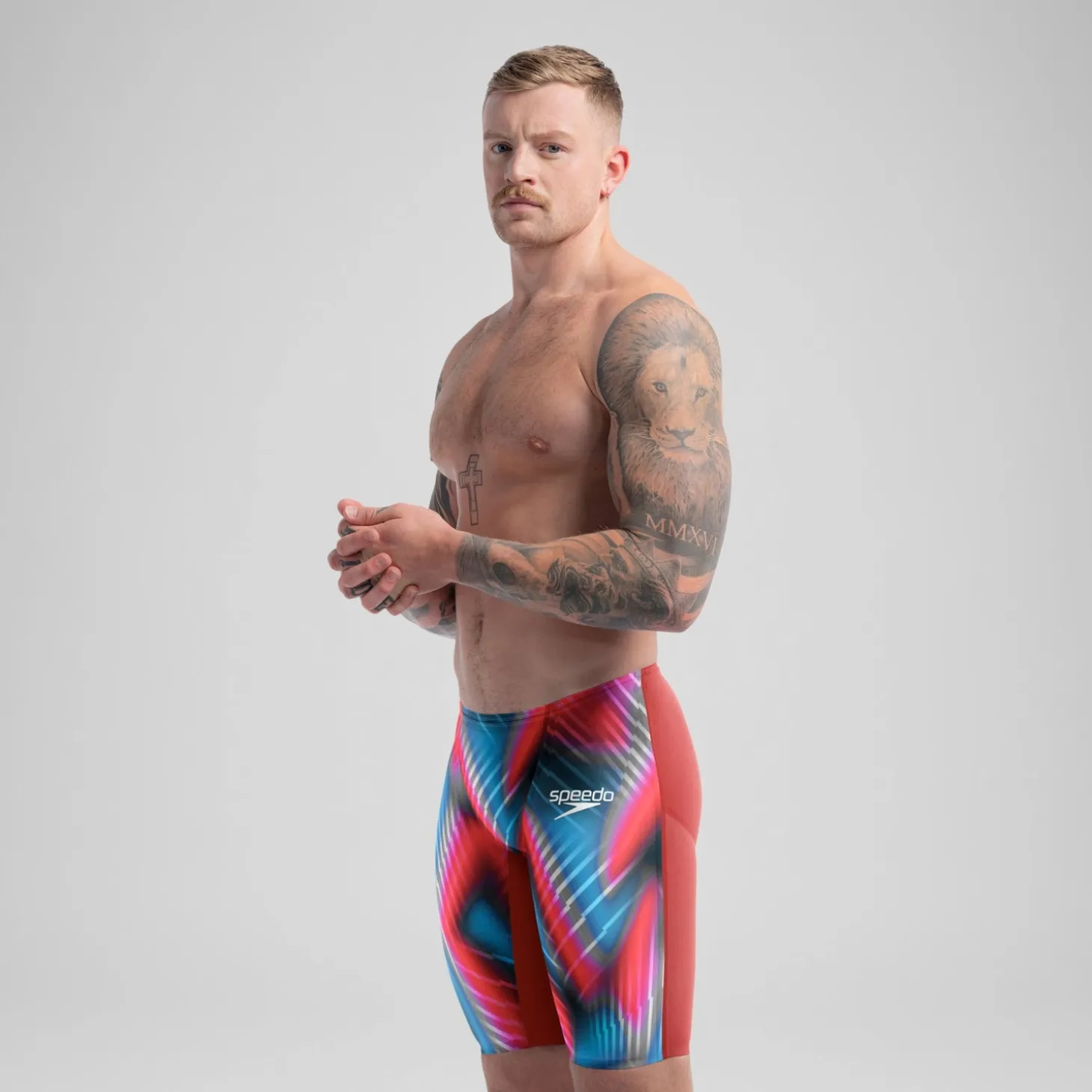 Men's Fastskin LZR Pure Valor 2.0 High Waist Jammer Red/Blue