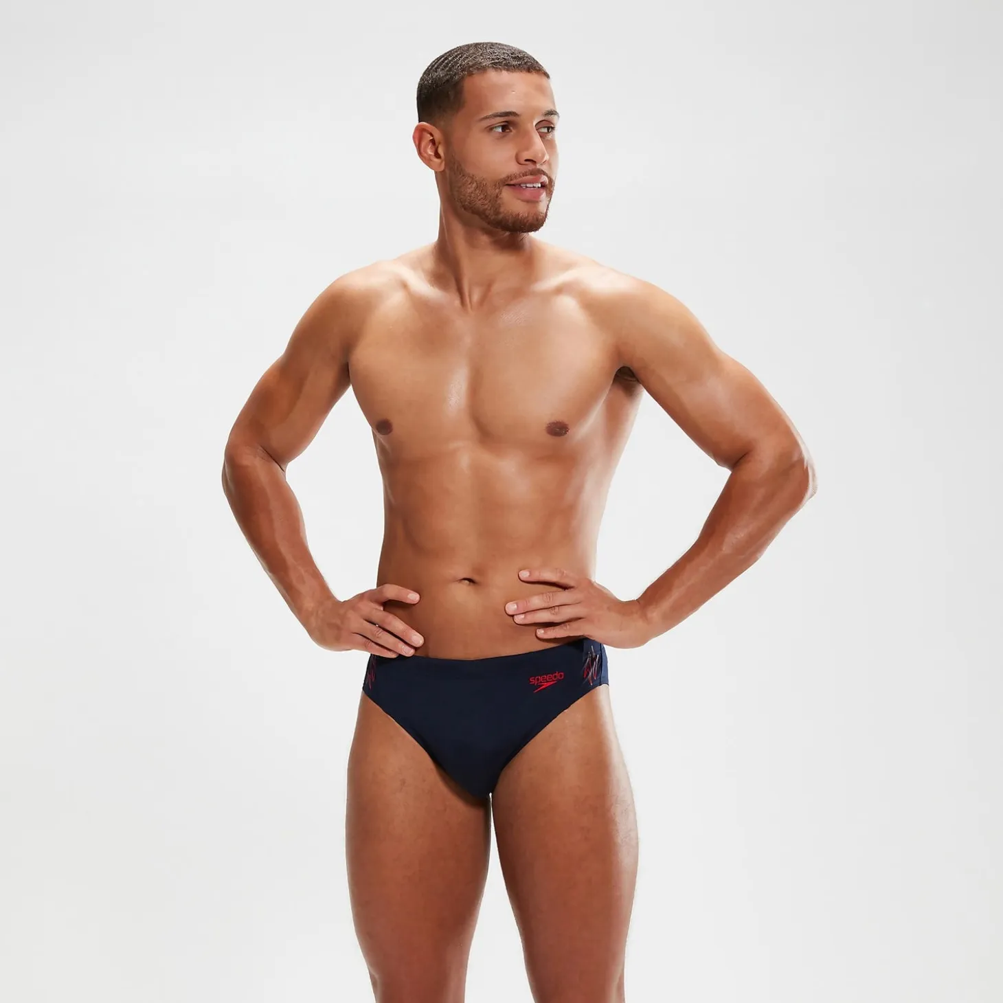 Men's Hyper Boom Splice Brief Navy/Red