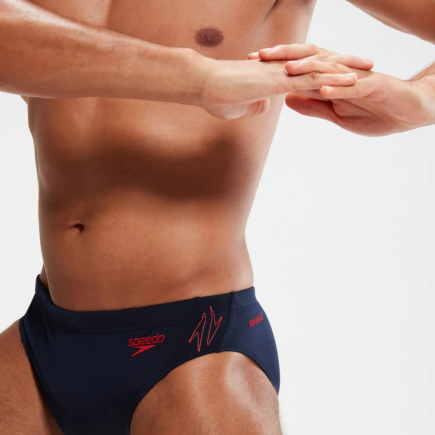 Men's Hyper Boom Splice Brief Navy/Red