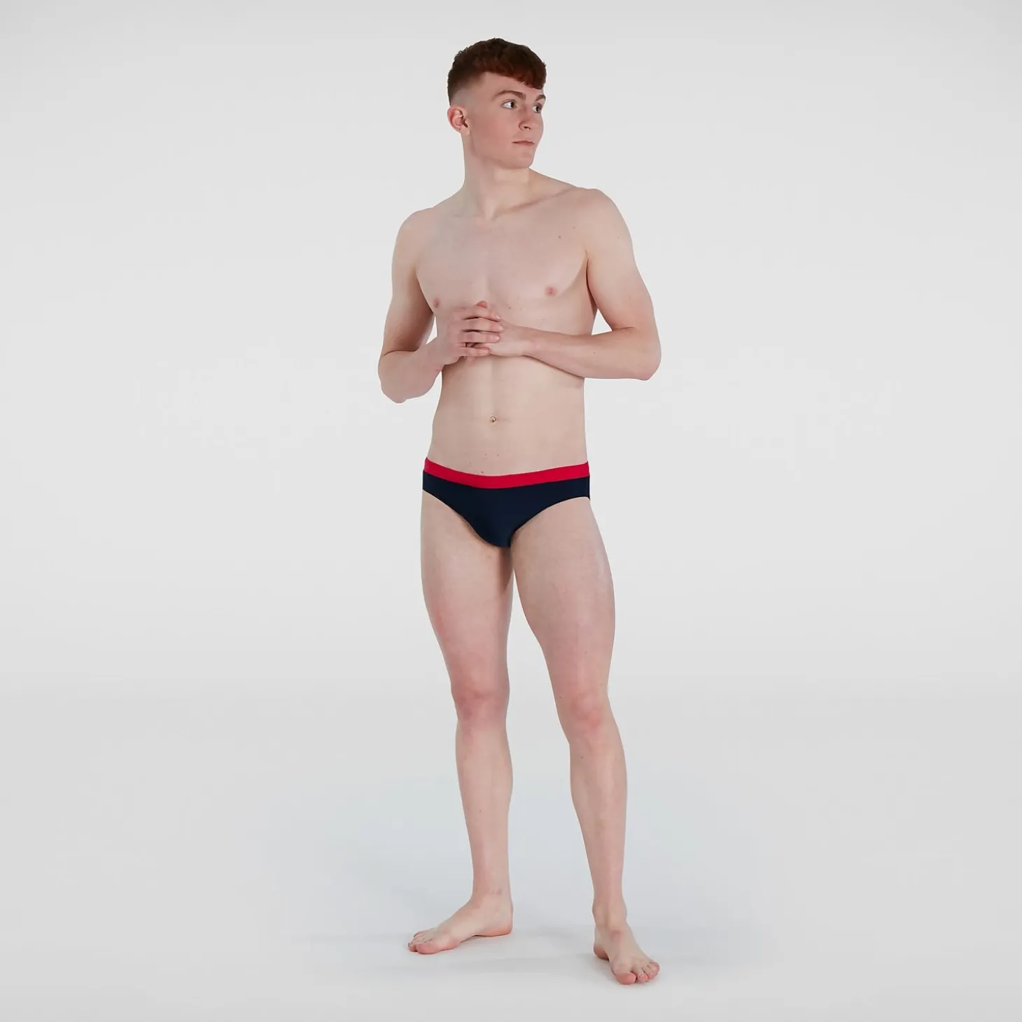 Men's Logo 7cm Brief Blue/Red