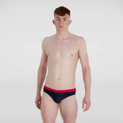 Men's Logo 7cm Brief Blue/Red