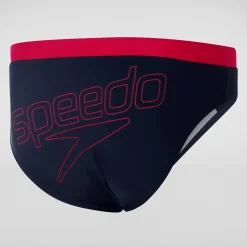 Men's Logo 7cm Brief Blue/Red