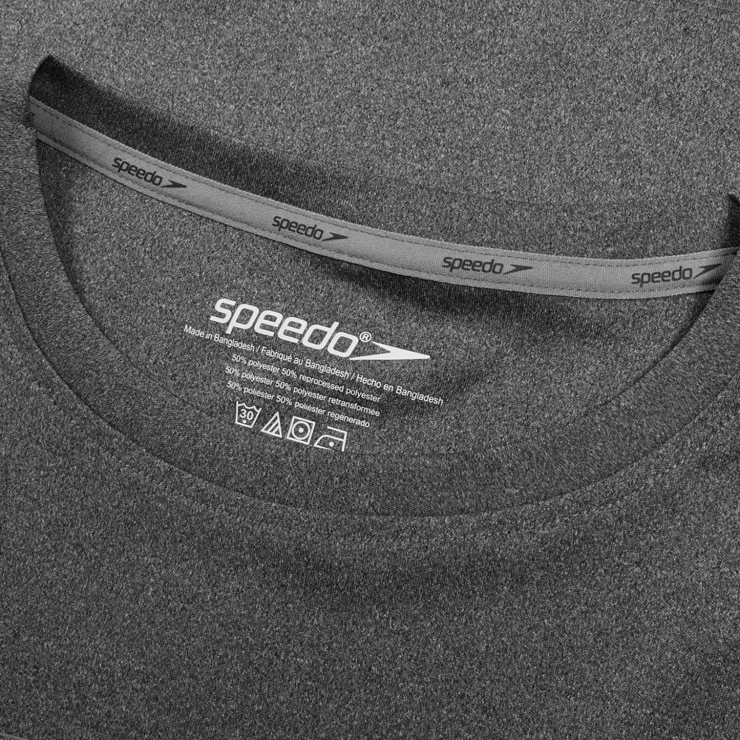 Men's Long Sleeve Graphic Swim Shirt Grey