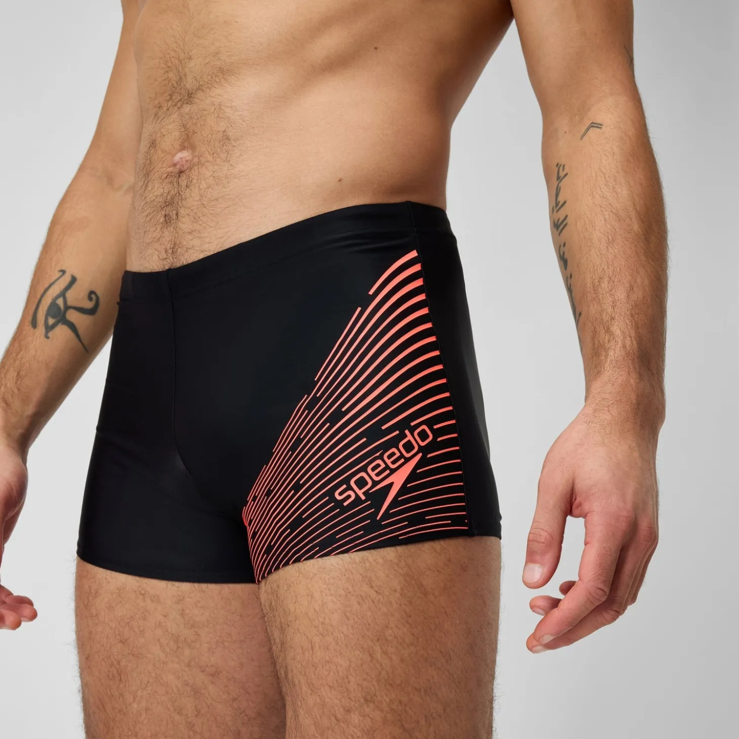 Men's Medley Logo Aquashort Black/Red