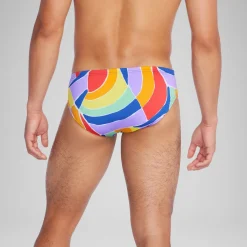 Men's Pride Printed One Brief Blue